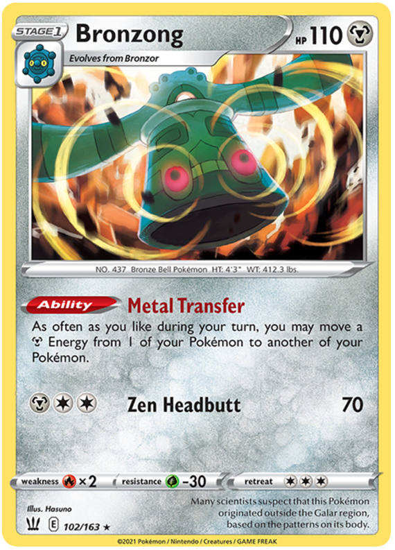 Bronzong (102/163) [Sword & Shield: Battle Styles] | Eastridge Sports Cards & Games