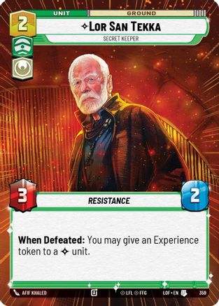 Lor San Tekka - Secret Keeper (Hyperspace) (359) - Legends of the Force