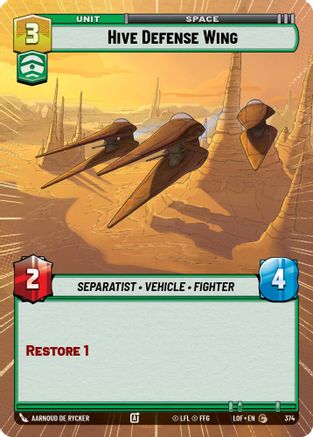 Hive Defense Wing (Hyperspace) (374) - Legends of the Force