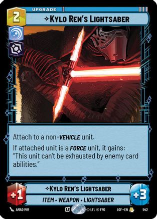 Kylo Ren's Lightsaber (Foil) (542) - Legends of the Force Foil
