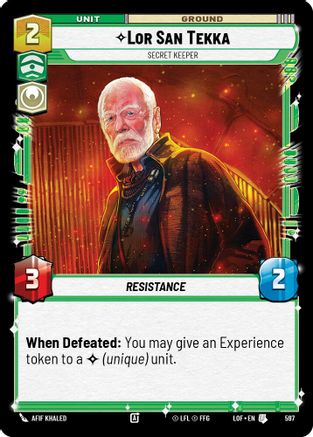 Lor San Tekka - Secret Keeper (Foil) (597) - Legends of the Force Foil