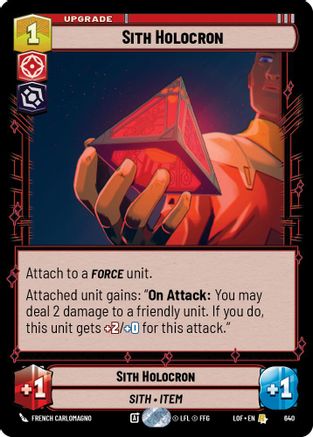 Sith Holocron (Foil) (640) - Legends of the Force Foil