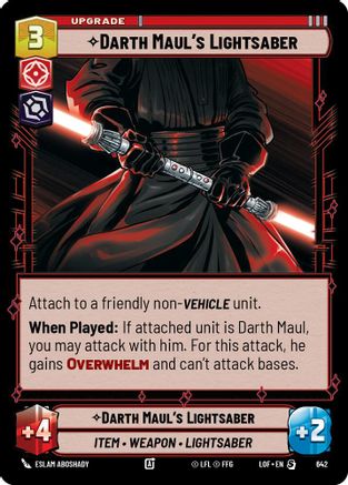 Darth Maul's Lightsaber (Foil) (642) - Legends of the Force Foil