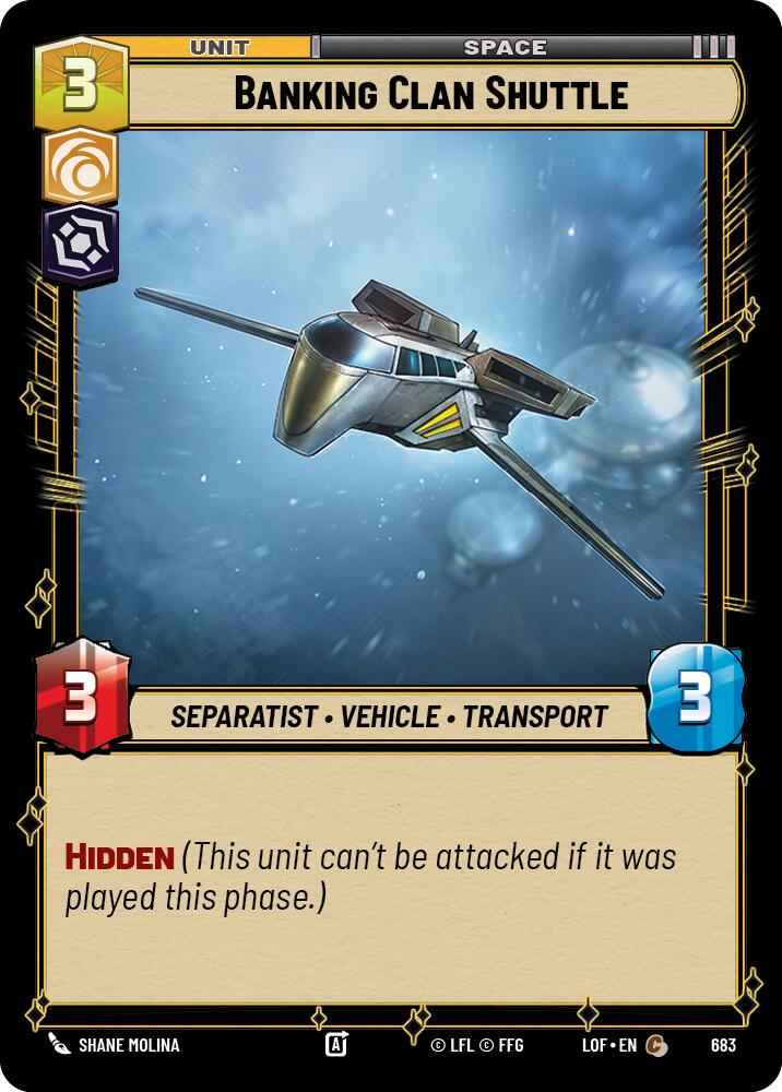 Banking Clan Shuttle (683) (Foil) (683) [Legends of the Force] | Eastridge Sports Cards & Games