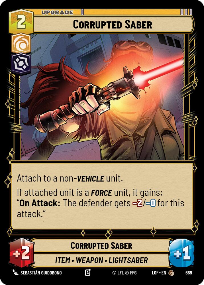 Corrupted Saber (689) (Foil) (689) [Legends of the Force] | Eastridge Sports Cards & Games