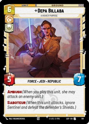 Depa Billaba - A Higher Purpose (Foil) (701) - Legends of the Force Foil