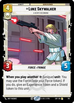 Luke Skywalker - A Hero's Beginning (Foil) (751) - Legends of the Force Foil