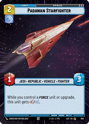 Padawan Starfighter (Hyperspace Foil) (800) - Legends of the Force Foil