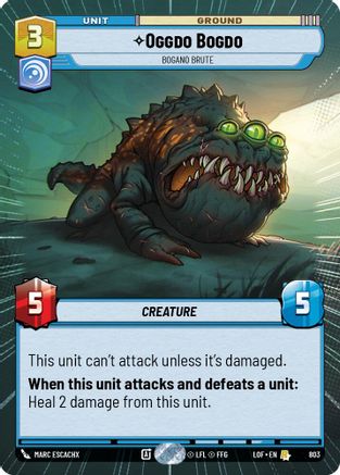 Oggdo Bogdo - Bogano Brute (Hyperspace Foil) (803) - Legends of the Force Foil