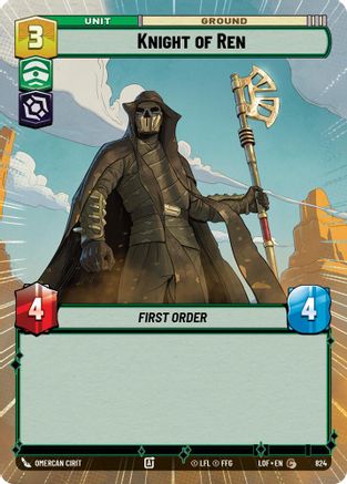 Knight of Ren (Hyperspace Foil) (824) - Legends of the Force Foil