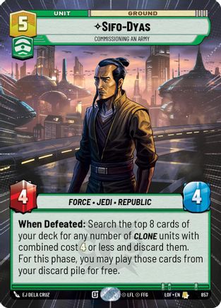 Sifo-Dyas - Commissioning An Army (Hyperspace Foil) (857) - Legends of the Force Foil