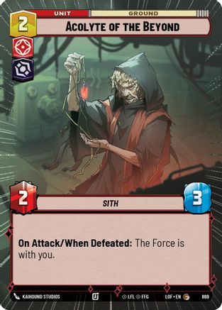 Acolyte of the Beyond (Hyperspace Foil) (869) - Legends of the Force Foil