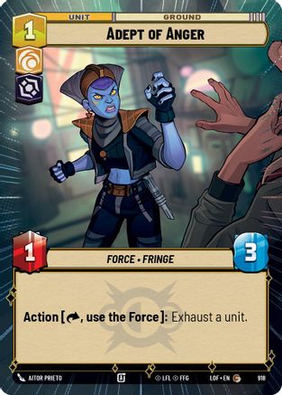 Adept of Anger (Hyperspace Foil) (918) - Legends of the Force Foil