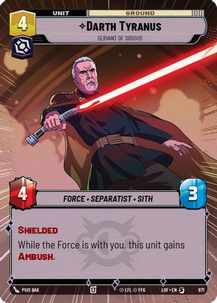 Darth Tyranus - Servant of Sidious (Hyperspace Foil) (971) - Legends of the Force Foil