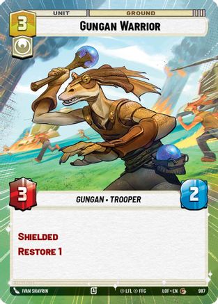 Gungan Warrior (Hyperspace Foil) (987) - Legends of the Force Foil
