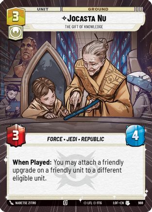 Jocasta Nu - The Gift of Knowledge (Hyperspace Foil) (988) - Legends of the Force Foil