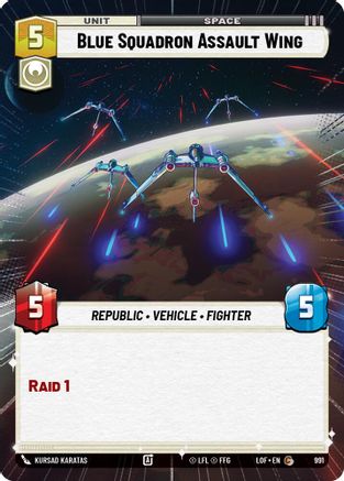Blue Squadron Assault Wing (Hyperspace Foil) (991) - Legends of the Force Foil