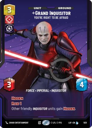 Grand Inquisitor - You're Right to Be Afraid (Prestige) (1031) - Legends of the Force