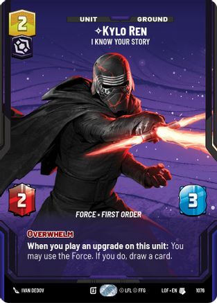 Kylo Ren - I Know Your Story (Prestige Foil) (1076) - Legends of the Force Foil