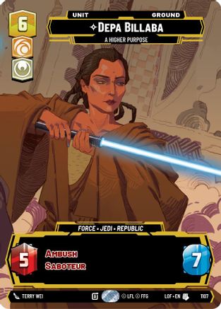Depa Billaba - A Higher Purpose (Prestige Foil) (1107) - Legends of the Force Foil