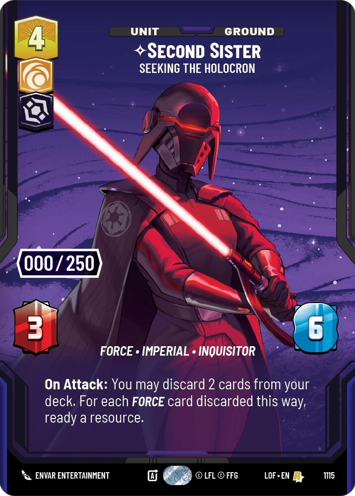 Second Sister - Seeking the Holocron (1115) (Serialized) (1115) [Legends of the Force] | Eastridge Sports Cards & Games