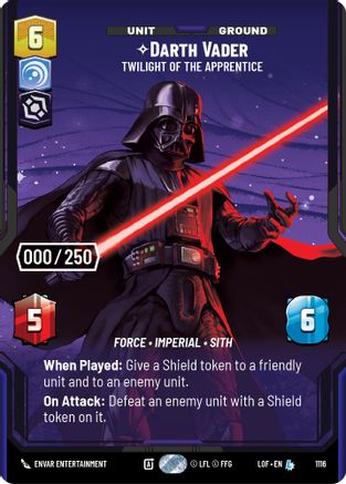 Darth Vader - Twilight of the Apprentice (Serialized) (1116) - Legends of the Force Foil