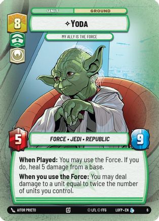 Yoda - My Ally is the Force (6) - Organized Play Promos