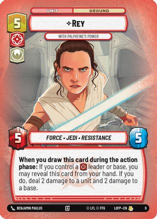 Rey - With Palpatine's Power (9) - Organized Play Promos