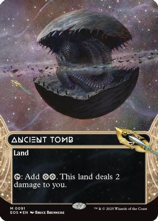 Ancient Tomb (0091) (Borderless) (Galaxy Foil) [Edge of Eternities: Stellar Sights]