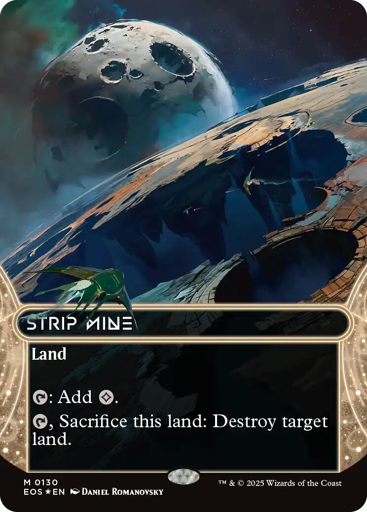 Strip Mine (0130) (Borderless) (Galaxy Foil) [Edge of Eternities: Stellar Sights] | Eastridge Sports Cards & Games