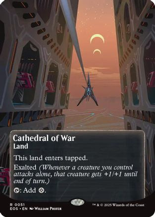 Cathedral of War (0051) (Borderless) [Edge of Eternities: Stellar Sights] | Eastridge Sports Cards & Games