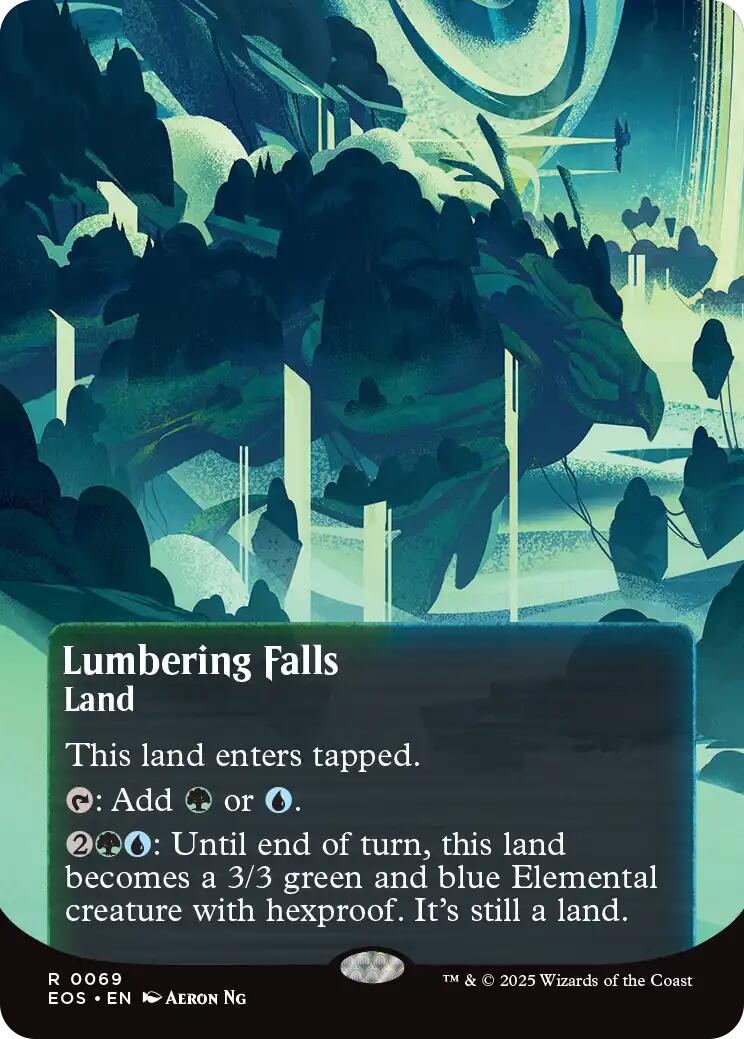 Lumbering Falls (0069) (Borderless) [Edge of Eternities: Stellar Sights] | Eastridge Sports Cards & Games