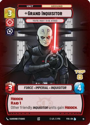 Grand Inquisitor - You're Right to Be Afraid (Top 8) (15) - Organized Play Promos Foil
