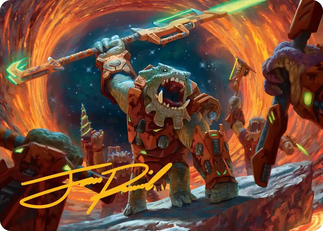 Frontline War-Rager Art Card (Gold-Stamped Signature) [Edge of Eternities Art Series] | Eastridge Sports Cards & Games