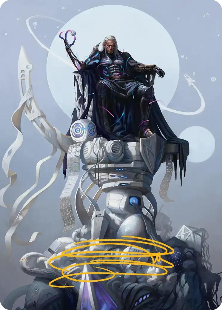 Tezzeret, Cruel Captain Art Card (35/54) (Gold-Stamped Signature) [Edge of Eternities Art Series] | Eastridge Sports Cards & Games