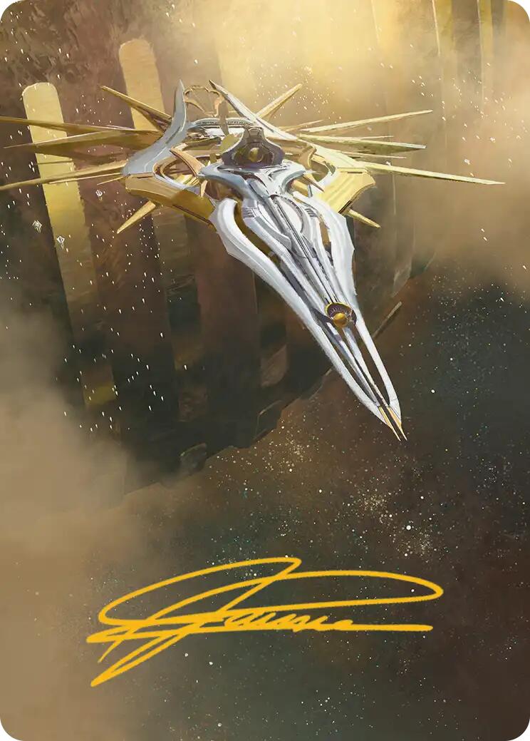 Dawnsire, Sunstar Dreadnought Art Card (Gold-Stamped Signature) [Edge of Eternities Art Series] | Eastridge Sports Cards & Games