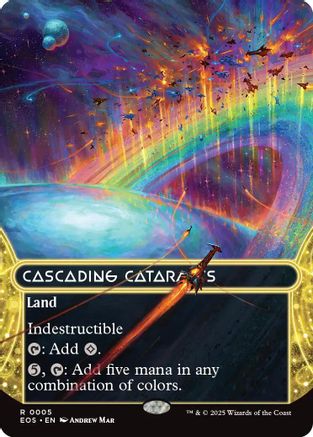 Cascading Cataracts (0005) (Borderless) [Edge of Eternities: Stellar Sights] | Eastridge Sports Cards & Games