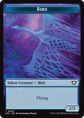 Bird // Golem (0012) Double-Sided Token [Edge of Eternities Commander Tokens] | Eastridge Sports Cards & Games