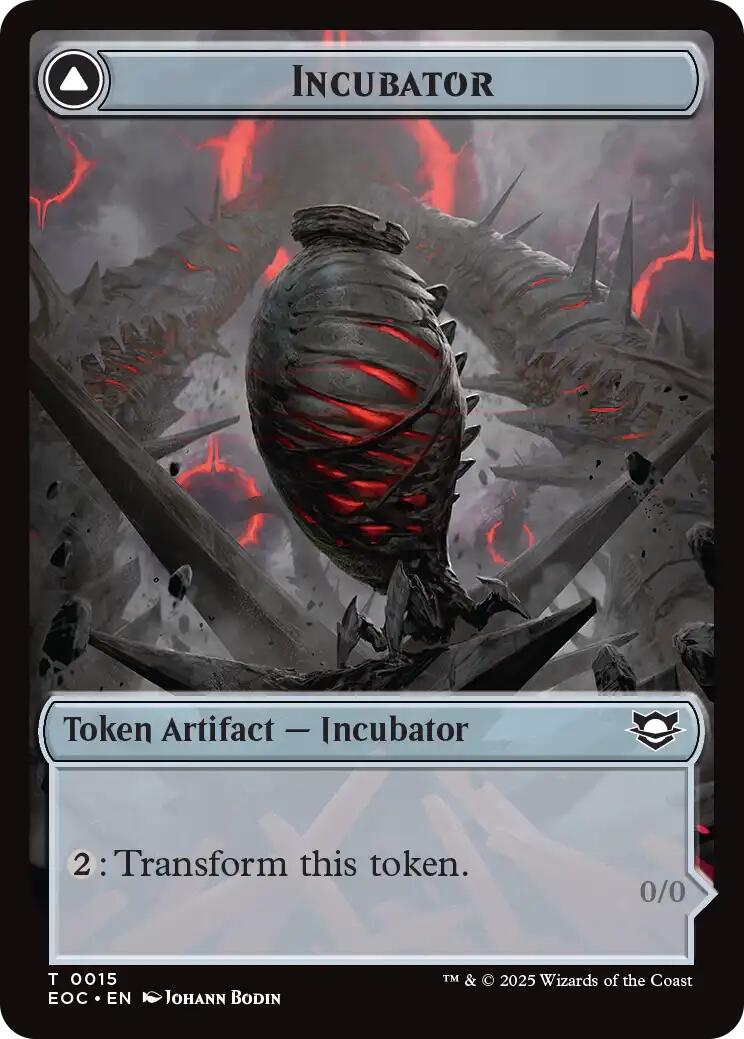 Incubator // Phyrexian Double-Sided Token [Edge of Eternities Commander Tokens] | Eastridge Sports Cards & Games