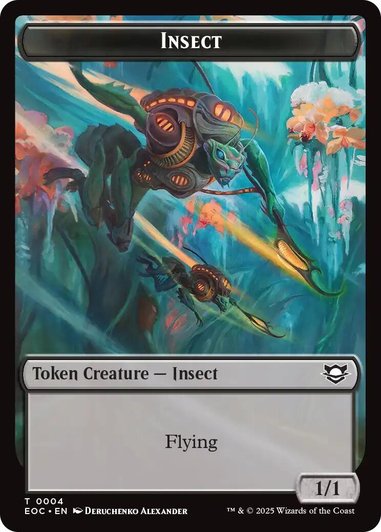 Insect // Elemental (0007) Double-Sided Token [Edge of Eternities Commander Tokens] | Eastridge Sports Cards & Games