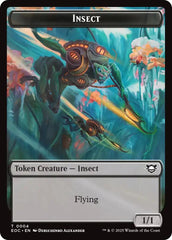 Insect // Elemental (0008) Double-Sided Token [Edge of Eternities Commander Tokens] | Eastridge Sports Cards & Games