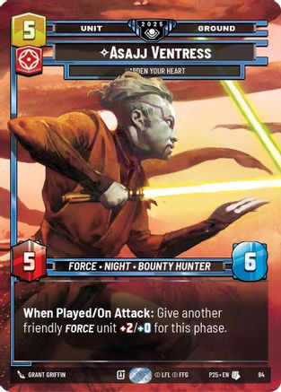 Asajj Ventress - Harden Your Heart (84) - Organized Play Promos Foil