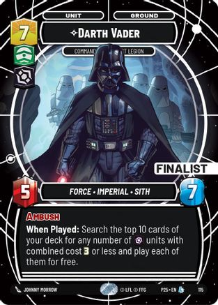 Darth Vader - Commanding the First Legion (Finalist) (114) - Organized Play Promos Foil