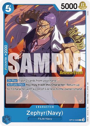 Zephyr(Navy) (OP12-046) - Legacy of the Master Release Event Cards