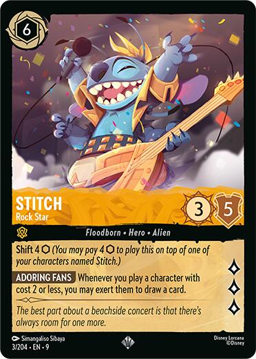 Stitch - Rock Star (3/204) [Fabled] | Eastridge Sports Cards & Games