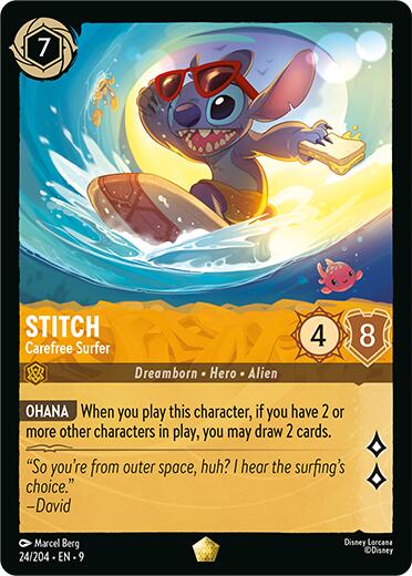 Stitch - Carefree Surfer (24/204) [Fabled] | Eastridge Sports Cards & Games