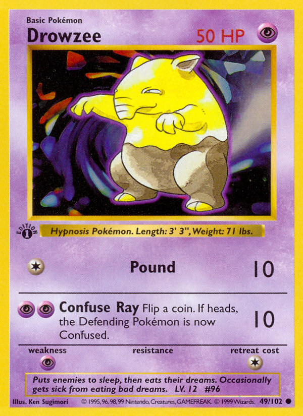 Drowzee (49/102) (Shadowless) [Base Set 1st Edition] | Eastridge Sports Cards & Games