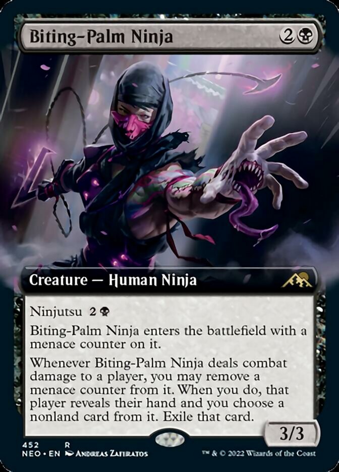 Biting-Palm Ninja (Extended Art) [Kamigawa: Neon Dynasty] | Eastridge Sports Cards & Games