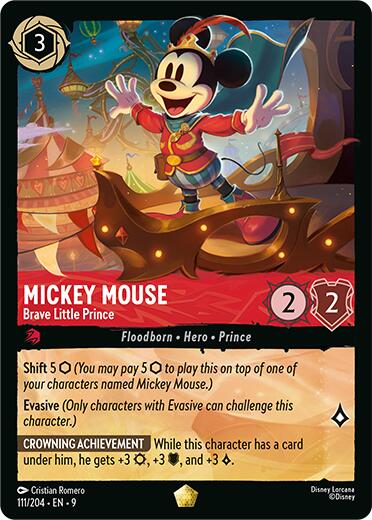 Mickey Mouse - Brave Little Prince (111/204) [Fabled] | Eastridge Sports Cards & Games