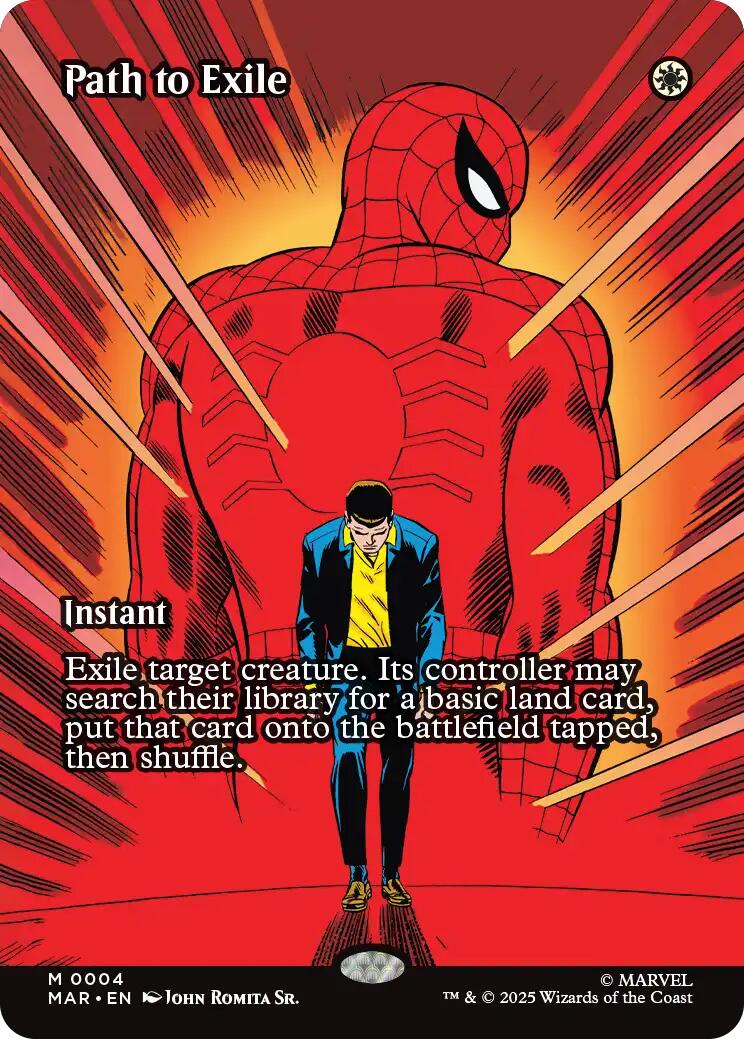 Path to Exile (Borderless) [Marvel's Spider-Man: Eternal-Legal] | Eastridge Sports Cards & Games